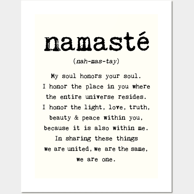 Namaste Wall Art by wolfandbird